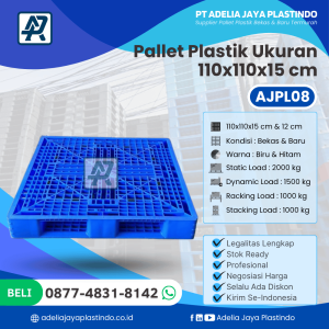 Pallet Plastik Bekas/Baru Ukuran 110x110x15 cm - AJPL08
