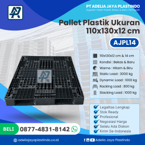Pallet Plastik Bekas/Baru Ukuran 110x130x12 cm - AJPL14