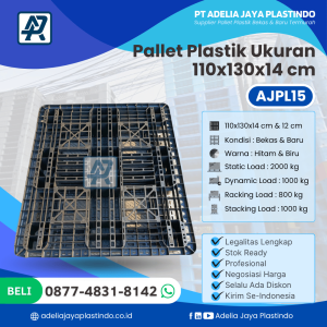 Pallet Plastik Bekas/Baru Ukuran 110x130x14 cm - AJPL15