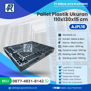 Pallet Plastik Bekas/Baru Ukuran 110x130x15 cm - AJPL16