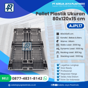 Pallet Plastik Bekas/Baru Ukuran 80x120x15 cm - AJPL17