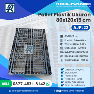 Pallet Plastik Bekas/Baru Ukuran 80x120x15 cm - AJPL22