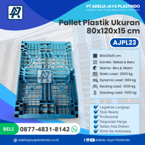 Pallet Plastik Bekas/Baru Ukuran 80x120x15 cm - AJPL23