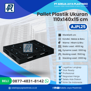 Pallet Plastik Bekas/Baru Ukuran 110x140x15 cm - AJPL25