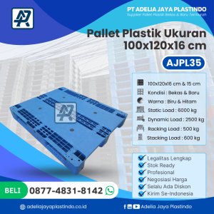 Pallet Plastik Bekas/Baru Ukuran 100x120x16 cm - AJPL35