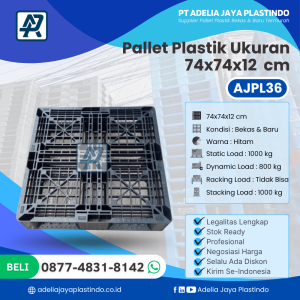 Pallet Plastik Bekas/Baru Ukuran 74x74x12 cm - AJPL36