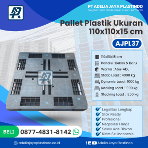 Pallet Plastik Bekas/Baru Ukuran 110x110x15 cm - AJPL37