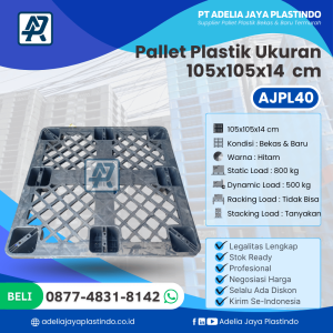 Pallet Plastik Bekas/Baru Ukuran 105x105x14 cm - AJPL40