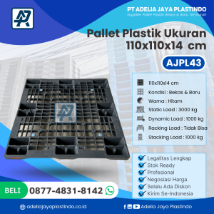 Pallet Plastik Bekas/Baru Ukuran 110x110x14 cm - AJPL43