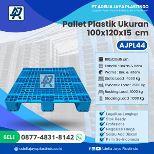 Pallet Plastik Bekas/Baru Ukuran 100x120x15 cm - AJPL44