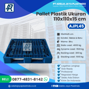 Pallet Plastik Bekas/Baru Ukuran 110x110x15 cm - AJPL45