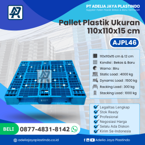 Pallet Plastik Bekas/Baru Ukuran 110x110x15 cm - AJPL46
