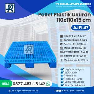 Pallet Plastik Bekas/Baru Ukuran 110x110x15 cm - AJPL47