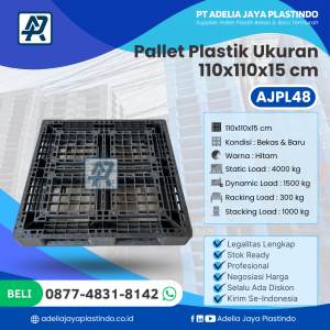 Pallet Plastik Bekas/Baru Ukuran 110x110x15 cm - AJPL48