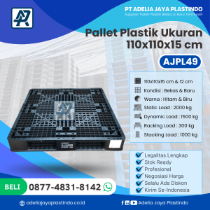 Pallet Plastik Bekas/Baru Ukuran 110x110x15 cm - AJPL49