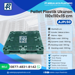 Pallet Plastik Bekas/Baru Ukuran 110x110x15 cm - AJPL50