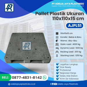 Pallet Plastik Bekas/Baru Ukuran 110x110x15 cm - AJPL51