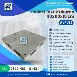 Pallet Plastik Bekas/Baru Ukuran 110x110x15 cm - AJPL52