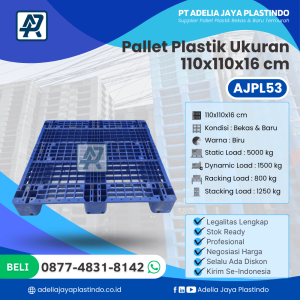 Pallet Plastik Bekas/Baru Ukuran 110x110x16 cm - AJPL53