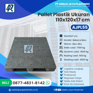 Pallet Plastik Bekas/Baru Ukuran 110x120x17 cm - AJPL55