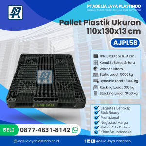 Pallet Plastik Bekas/Baru Ukuran 110x130x13 cm - AJPL58