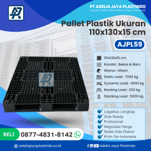 Pallet Plastik Bekas/Baru Ukuran 110x130x15 cm - AJPL59