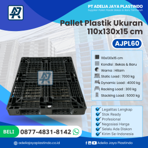 Pallet Plastik Bekas/Baru Ukuran 110x130x15 cm - AJPL60