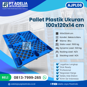 Pallet Plastik Bekas/Baru Ukuran 100x120x14 cm - AJPL06