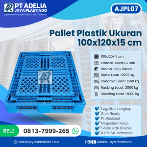 Pallet Plastik Bekas/Baru Ukuran 100x120x15 cm - AJPL07