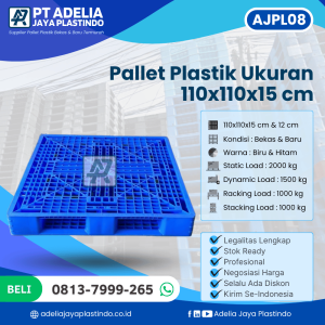 Pallet Plastik Bekas/Baru Ukuran 110x110x15 cm - AJPL08