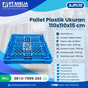 Pallet Plastik Bekas/Baru Ukuran 110x110x15 cm - AJPL10