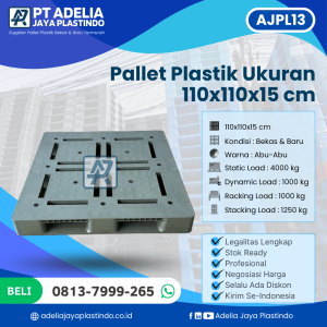 Pallet Plastik Bekas/Baru Ukuran 110x110x15 cm - AJPL13