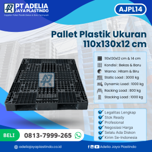 Pallet Plastik Bekas/Baru Ukuran 110x130x12 cm - AJPL14
