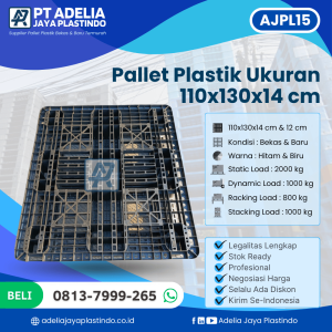 Pallet Plastik Bekas/Baru Ukuran 110x130x14 cm - AJPL15