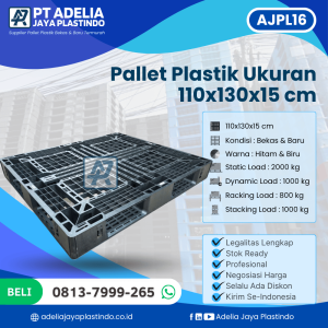 Pallet Plastik Bekas/Baru Ukuran 110x130x15 cm - AJPL16