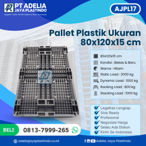 Pallet Plastik Bekas/Baru Ukuran 80x120x15 cm - AJPL17