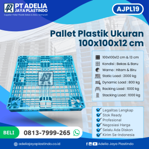 Pallet Plastik Bekas/Baru Ukuran 100x100x12 cm - AJPL19