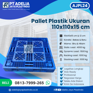 Pallet Plastik Bekas/Baru Ukuran 110x110x15 cm - AJPL24