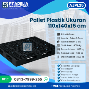 Pallet Plastik Bekas/Baru Ukuran 110x140x15 cm - AJPL25