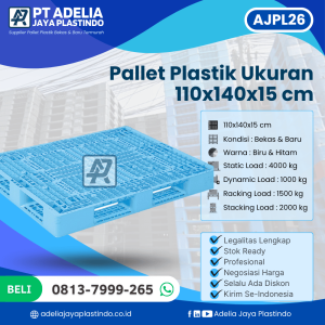 Pallet Plastik Bekas/Baru Ukuran 110x140x15 cm - AJPL26