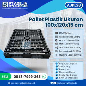 Pallet Plastik Bekas/Baru Ukuran 100x120x15 cm - AJPL28
