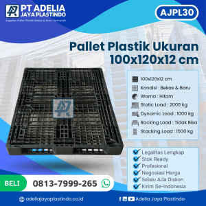 Pallet Plastik Bekas/Baru Ukuran 100x120x12 cm - AJPL30