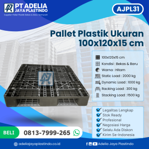 Pallet Plastik Bekas/Baru Ukuran 100x120x15 cm - AJPL31