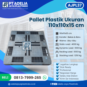 Pallet Plastik Bekas/Baru Ukuran 110x110x15 cm - AJPL37