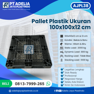 Pallet Plastik Bekas/Baru Ukuran 100x100x12 cm - AJPL38