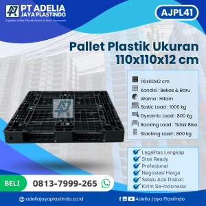 Pallet Plastik Bekas/Baru Ukuran 110x110x12 cm - AJPL41