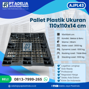 Pallet Plastik Bekas/Baru Ukuran 110x110x14 cm - AJPL43