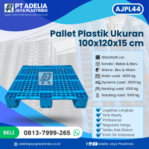 Pallet Plastik Bekas/Baru Ukuran 100x120x15 cm - AJPL44