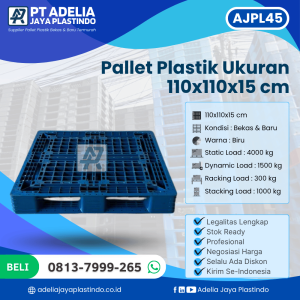 Pallet Plastik Bekas/Baru Ukuran 110x110x15 cm - AJPL45