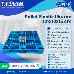 Pallet Plastik Bekas/Baru Ukuran 110x110x15 cm - AJPL46